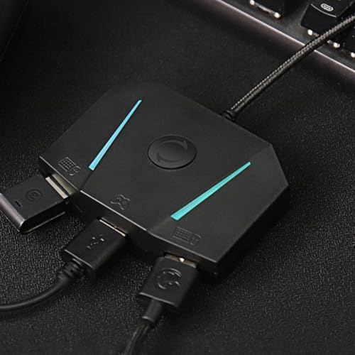 Keyboard and Mouse Converter, Stable Sound 3.5mm Jack Application Control Game Controller Adapter for Game Console (VX2 AimBox)