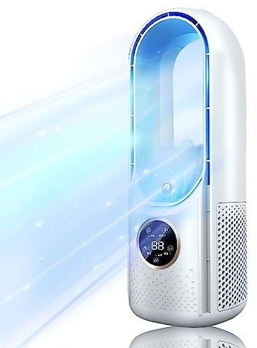 Mini Mobile Klimageräte, Persönlich Ventilator und Luftbefeuchter, Luftbefeuchtung Ventilator, Mini Ventilator USB, Mini Persönliche Klimaanlage, Mini Luftkühler, für Hause, Büro, Reisen(Weiß)