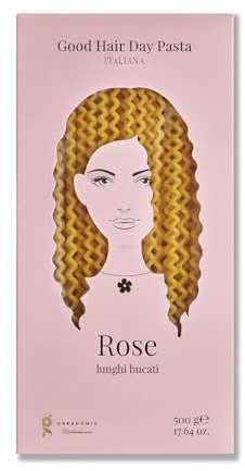 Greenomic | Good Hair Day Pasta Rose Lunghi Bucati | italienische Bronze Pasta mit rauer Oberfläche für Pesto und Sugo | 500 g