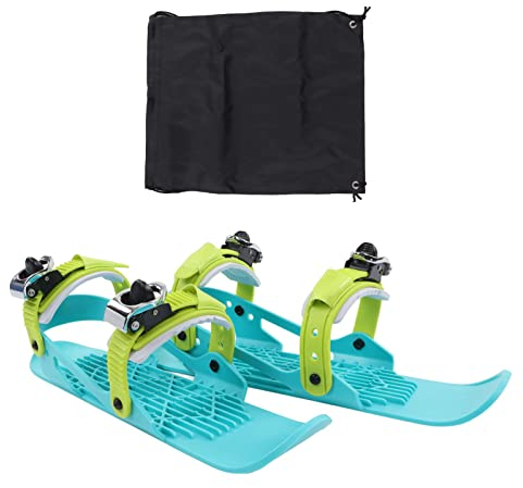 Mini-Skiboard, Kurze Mini-Ski-Skates, Mini-Skischuhe, Ski, Mini-Ski-Skates, Mini-Skischuhe, Verstellbare Skiboards Zur Befestigung an Skischuhen für Abfahrtspisten, Wintersport für Kinder(Bunt)