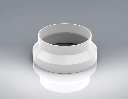 Ducting Reducer 150mm to 125mm - 6 to 5 inch Duct Pipe Reduction Connector for Extract Fans and Ventilation Units