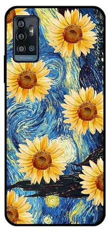 KARTXITAI Hülle Kompatibel mit ZTE Blade A71, Stoßfeste Schutzhülle mit Weiche Silikon Bumper Case Handyhülle Anti-Kratzt Leichtes Matt Finish Rückseite - Sonnenblume,Gänseblümchen