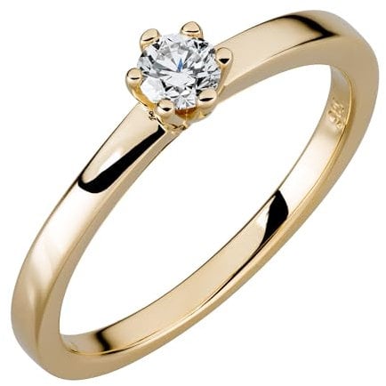 Orolino Damen Ring 585/- Gold Glänzend Brillant gelb 0,25ct. 067370136-1