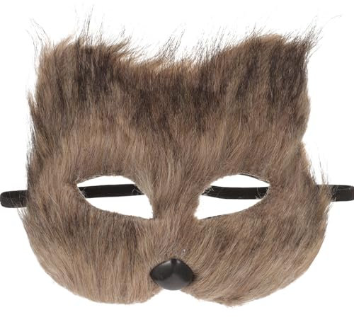 Masque De Renard À Masque Costume De Cosplay Demi-Visage Animal À Masque De Chat Pour Les Yeux Cosplay Masque De Loup En Peluche Faux Masque Pour