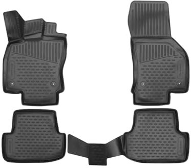 Element Passgenaue Premium 3D Gummimatten Fussmatten passend für Volkswagen Golf 8 (VIII), 2019-2024, Schrägheck, 4 TLG.