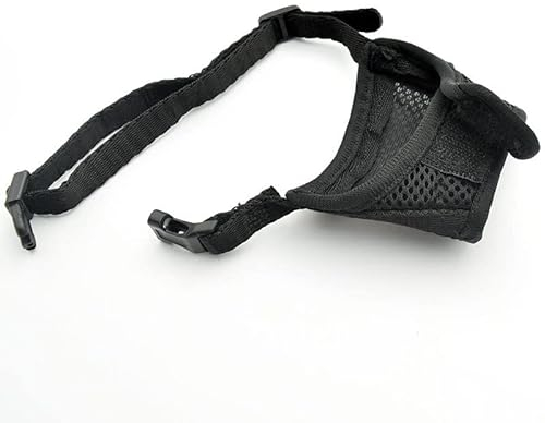 Hund Maulkorb, Hundemaulkorb Verstellbar Maulkorb aus Stoff Kleine Hunde Nylon-Maulkorb Mesh Atmungsaktiv Maulkörbe Hunde-Mundschutz Maske Anti-Kauen Bellen für Chihuahua Shih Tzu (Schwarz01, XS)