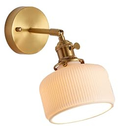 Tropibed Retro-Keramik-Wandlampen mit Schalter, Keramik-Wandleuchte mit verstellbarem Kabel, Keramik-Wandleuchte für Schlafzimmer, Nachttisch, Flur, Keramik-Wandleuchte Wandleuchte Innen (D)