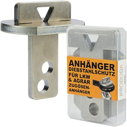 PRODUDA Anhängerschloss Diebstahlschutz Diebstahlsicherung für LKW Anhänger Zugöse 40mm bis 50mm Edelstahl zusammensteckbar mit Staubox - ohne Schloss