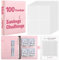 SKYDUE 100 Envelope Saving Challenge Deutsch, Sparbuch Für Geld Mit Cash Umschläge, Geld Sparen Challenge Mit Doppelseitigen Laminierten Tracker, Einfach Und Spielerisch Geld Sparen (Rosa)