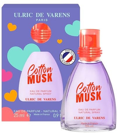 ULRIC DE VARENS Eau de Parfum Cotton Musk – Floral Moschus – Damenduft – Zerstäuber – Made in France – 25 ml