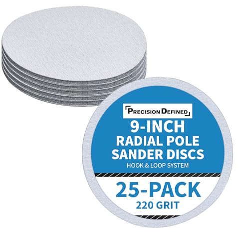 Precision Defined Hook & Loop Sandpaper Pack, 25 PCS, 220 Grit | Orbital Sander Pads & Discs for Drywall, Mesh Sanding Screens for Floor Buffers