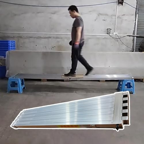 Verstellbarer Aluminiumgerüst mit robuster Querstrebe, tragbare Arbeitsbühne, Leiter, Planke für dehnbare Länge (185 x 330 cm)