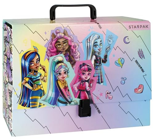 Monster High carpeta con asa, carpeta infantil, rígida A4 9,5 cm