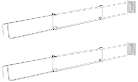 2 Stück Verstellbare RV-Dusch-Eck-Aufbewahrungsstange – Kühlschrank-Regalstange aus Edelstahl für Anhänger und Yacht, 31,8 Bis 57,1 cm