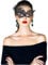 PARUPRUP Sexy Spitzen Maske für Damen Venezianische Masken Dicke Augenmaske Halbmaske für Halloween Karneval Abendkleid Tanz Ball Party Kostüm (Schwarz)
