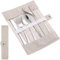 Set di posate per 4 persone, 28 pezzi, set di posate da cucina, set di posate con coltello, forchetta, cucchiaio, lavabile in lavastoviglie (beige)