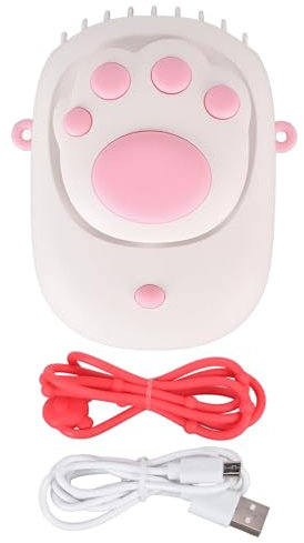 Glomora Necklace Fan Cat Claw Style 3 Speed Mode USB Charge 2000mAh Hands Hanging Neck Fan with Lanyard for Travel Camping (White)