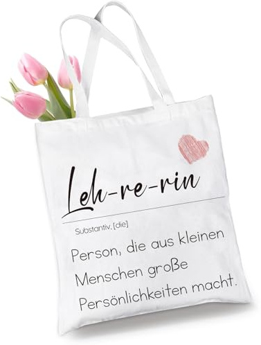 Happirra Tasche Lehrerin Geschenk, Abschiedsgeschenk Lehrerin, Lehrer Geschenke zum Abschied, Danke Geschenk Lehrerin Grundschule Weihnachten