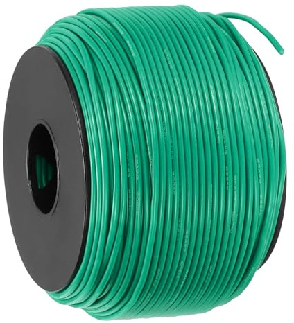QUARKZMAN Cable de Silicona, 20 AWG Alambres Eléctricos Flexible de Cobre Estañado Trenzado de 91.5m, Resistente a Altas Temperaturas (200 °C/392 °F), Carrete para Electrodoméstico, Verde