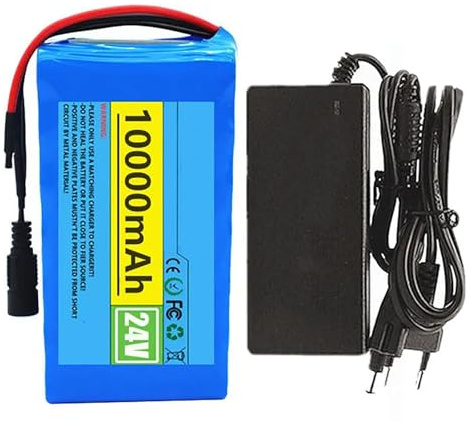 Batteria Per Bicicletta Elettrica 24V 10AH Batteria Ricaricabile 29.4V 7S2P E-Bike Batteria Con Caricabatterie Per 50W 100W 150W 200W 250W Motore 24V 10Ah,T