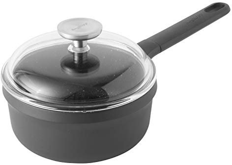 BergHOFF Gem Stieltopf / Sauteuse, antihaftbeschichtet, induktionsgeeignet, 18 cm, schwarz