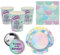 Mermaid Party Supplies für 16 Personen: Becher, Dessertteller, Servietten und Fun It Today Is My Birthday Button 49-teiliges Set (Meerjungfrau)