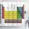 ABAKUHAUS Modern Duschvorhang, Chemie Ausbildung, Stoffliches Gewebe Badezimmerdekorationsset mit Haken, 175 x 220 cm, Gelb Mehrfarbig