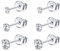 Sllaiss 3 Paare Sets with Österreich Zirconia Ohrstecker 925 Sterling Silber Ohrringe Set für Frauen Klein Runden Zirkonia Ohrstecker 2 3 4MM