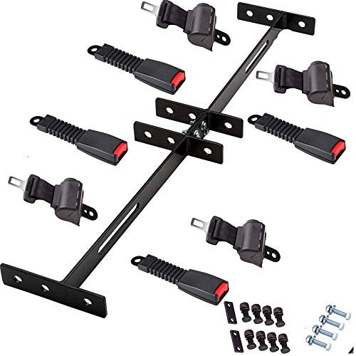 Dr.Acces Kit universale per 4 passeggeri con cinture di sicurezza retrattili e staffe per auto da club, EZGO Yamaha ecc