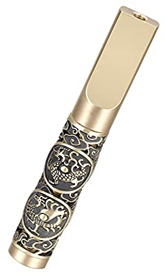 Porte-Cigarette de Style Chinois en cuivre pour Hommes, Porte-Cigarette Lavable Circulaire avec Filtre pour Cigarettes de Taille Normale et Minces
