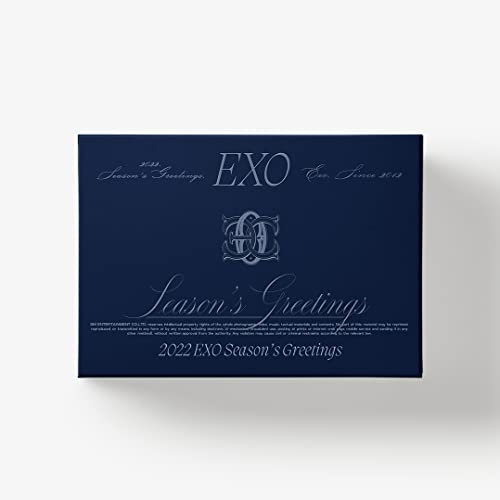 EXO – 2022 EXO Season's Greetings Album + gefaltetes Poster + KulturKoreanisches Geschenk (dekorative Aufkleber, Fotokarten)