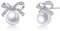 PHNIBIRD Perlenohrringe Damen Ohrstecker Silber 925 mit 5A Zirkonia Ohrringe Geschenke für Frauen Mutter Christmas Gifts (A)
