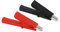 PATIKIL Pinces crocodiles isolées, 2 Pcs Cuivre Crocodile Clip Pince avec 4mm Douille Banane Prise pour Multimètre Électrique Circuit Test Mesure, Noir Rouge