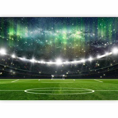murando - Premium Photo Wallpaper Football 350x256 cm/138x97 - Non-Woven Premium Art Print Fleece Wall Mural Decoration Poster Picture Design Modern - Stadion Football Ball Pitch Sport i-C-10045-a-a
