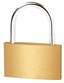 Vorhängeschloss aus Messing 60 mm Robustes Vorhängeschloss mit 3 Stück Schlüssel Wasserdicht Extra Hoher Bügel Messing Schloss für Spind, Garagen, Garten Zäune, Werkzeugkisten, Koffer [Klein]