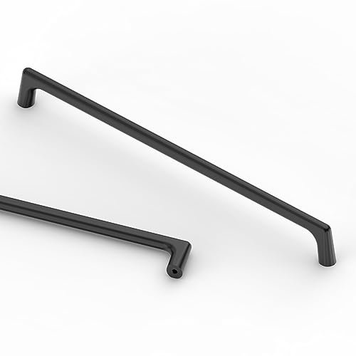 9BUILD 10 Pack Matte Black Kitchen Cupboard Handles - Long Wardrobe & Cabinet Handles - EU0019