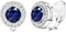 Morfetto 8MM Zirkonia Kristallclip Auf Ohrstecker Simulierte Süßwasserperle Runde nicht durchbohrte Ohrringe Für Frauen Geburtsstein Bunte CZ Nicht durchstechende Ohrclips Silber Blau