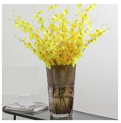 Jarrón Nueva decoración de jarrón de Cristal Cuadrado de Lujo con luz Creativa nórdica, Sala de Estar, arreglo Floral, Muebles for el hogar, decoración de Hotel de Mesa Jarrones (Size : L)