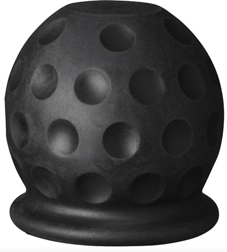 Anhängerkupplung Abdeckung, 50 mm Gummi/Kunststoff Anhängerkupplung Schutzkappe Anhängerkupplung Kugelkopf für Anhänger PKW LKW RV (Golfball schwarz)