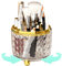 Terafeels Makeup Brush Holder 360 Rotating Sliding Opening Brushes Container for Vanity Bedroom Bathroom Cosmetic Organizer 8103