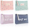 Petite Trousse de Toilette Maquillage Femme Make up Tasche Voyage 4 Pièces Pochette Sac Tissu Zippée Mini Toiletry Bag Imprimée Sac à Crayon Sacoche Travel Wash Bag pour Cosmétiques