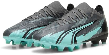 Puma Ultra Match FG/AG, Zapatillas Unisex Adulto, Gris Blanco Aqua, 44.5 EU