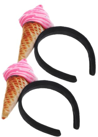 FOMIYES 2St Eis-Stirnband kreativer Haarreifen Eiscreme-Haarband halloween haarschmuck halloween hair accessories Make-up-Stirnband Gesichtswaschstirnband Party-Kopfschmuck lustig Zubehör