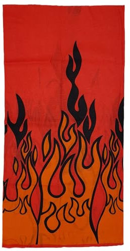 ware-direkt Schlauchschal Multifunktionstuch Loop Schal Halstuch Damen Herren Outdoor Sport Atmungsaktiv Elastisch (Flames 3)