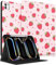 Pegmode Étui pour iPad Pro 13 2024 M4 – Femmes et filles – Housse folio mignonne fraise girly kawaii jolie adolescente design unique avec porte-crayon Smart Cover pour iPad Pro 13 2024 A2925 A2926