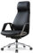 EUREKA ERGONOMIC Bürostuhl Chefsessel Leder, Einfacher, Moderner Arbeitszimmer-Computerstuhl, Business Lift Drehstuhl, Atmungsaktiver und Bequemer Sessel, Boss-Stuhl, Nappaleder, Schwarz