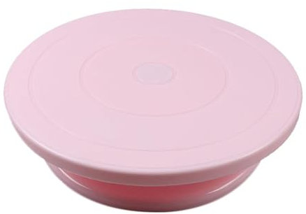 Generisch Tortenplatte Drehbar 28 cm Drehteller Torten Kuchenplatte zum Dekorieren Cake Turntable Cake Stand Torten Drehteller für Kuchen (Rosa)