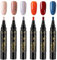 6 PCS Nail Polish Pens Uk Nail Varnish Pens for Real Nails Pen Nail Polish Nail Pens for Nail Art 3 in 1 Gel Nail Polish Pen One Step Gel Nail Polish for Women Girls
