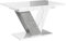 PROROOM FURNITURE - Esstisch Ausziehbar 120-160x80x76 cm – Esszimmertisch Rechteckig, Dining Table, Modern Tisch für Esszimmer, Küche, Wohnzimmer, Salon (Weiß Hochglanz, Betonoptik)