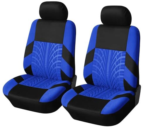 Auto Sitzbezüge, für FIAT Panda 312 319 2012-2022 2023 2 Sitzbezug Auto Vordersitze,Schonbezug Autositz, Atmungsaktiv Verschleißfest Bequem,D Blue